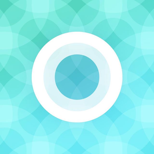 cercle cyan et blanc